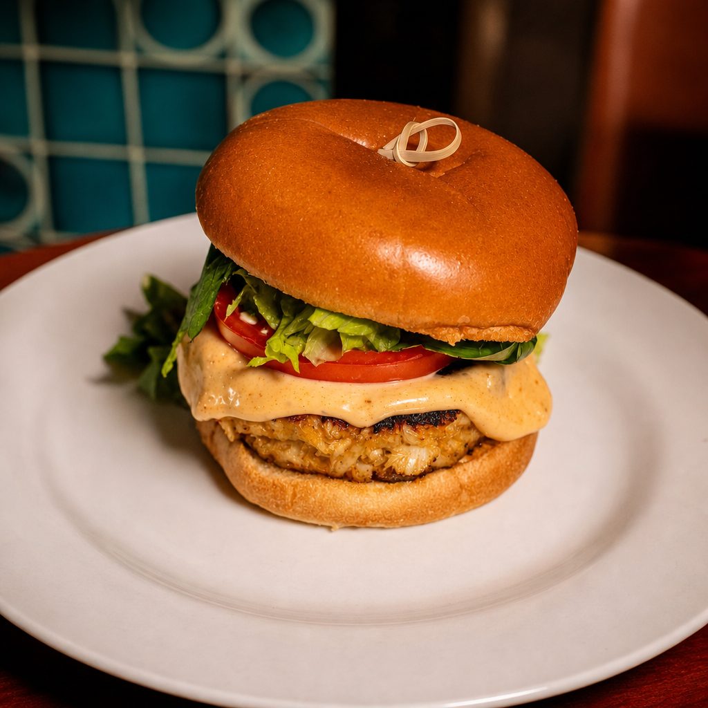 Shrimp & Crab Burger.